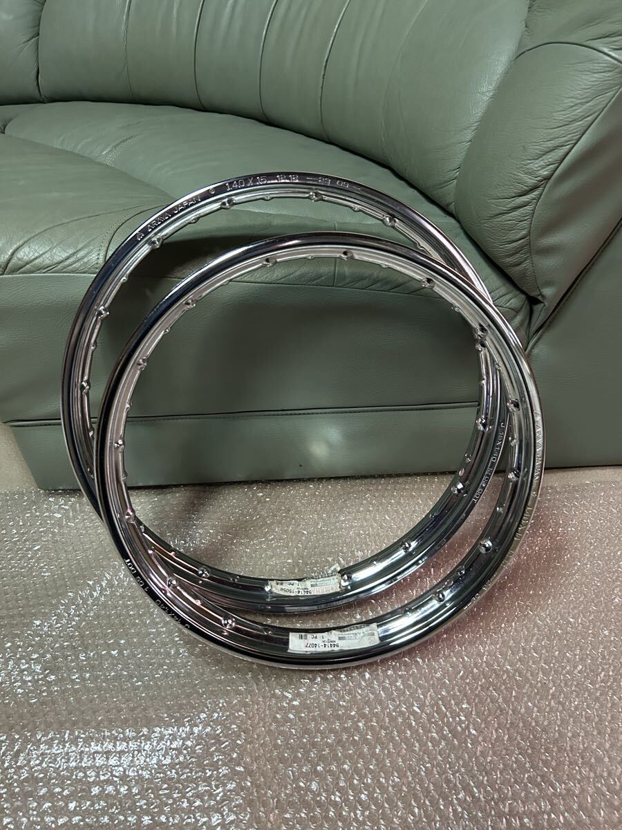 未使用　YAMAHA ミニトレ　GT50　ホイールリム 前後輪セット ヤマハ GT50 ミニトレ 2本サス 社外 新品 前後ホイールセットの