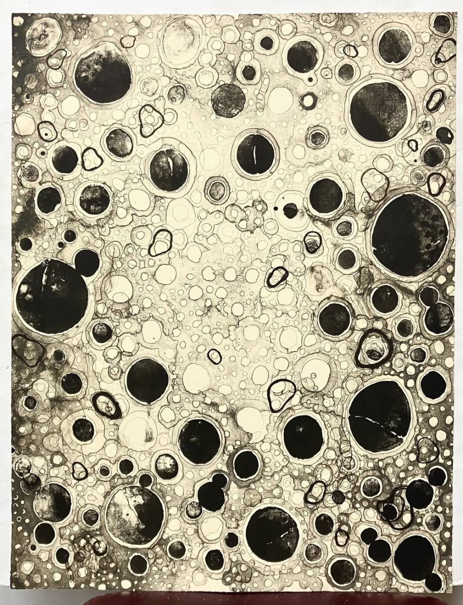 ☆X71 【橋本広喜】 『秋イメージ』 木版画 222/500 額装 直筆サイン