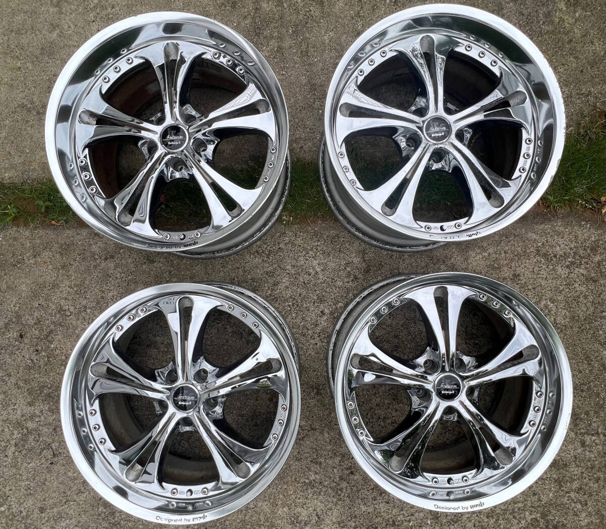 傷や汚れあり】シャーク 19インチ 8J 9J ケルベロス VSKF ドリケツ 深