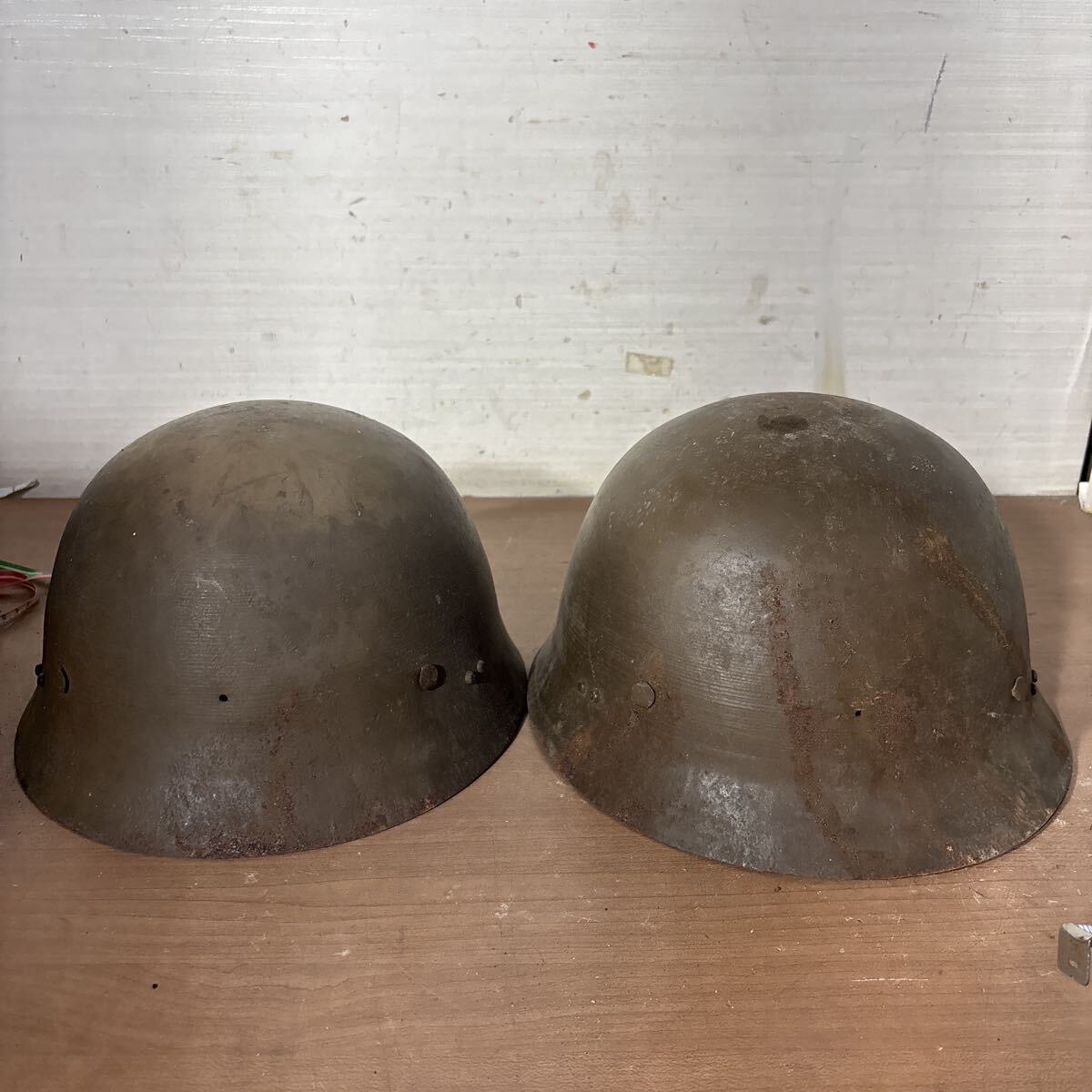 旧家 蔵出し 骨董アンティーク 鉄兜 てつかぶと 旧日本軍 鉄帽 昭和