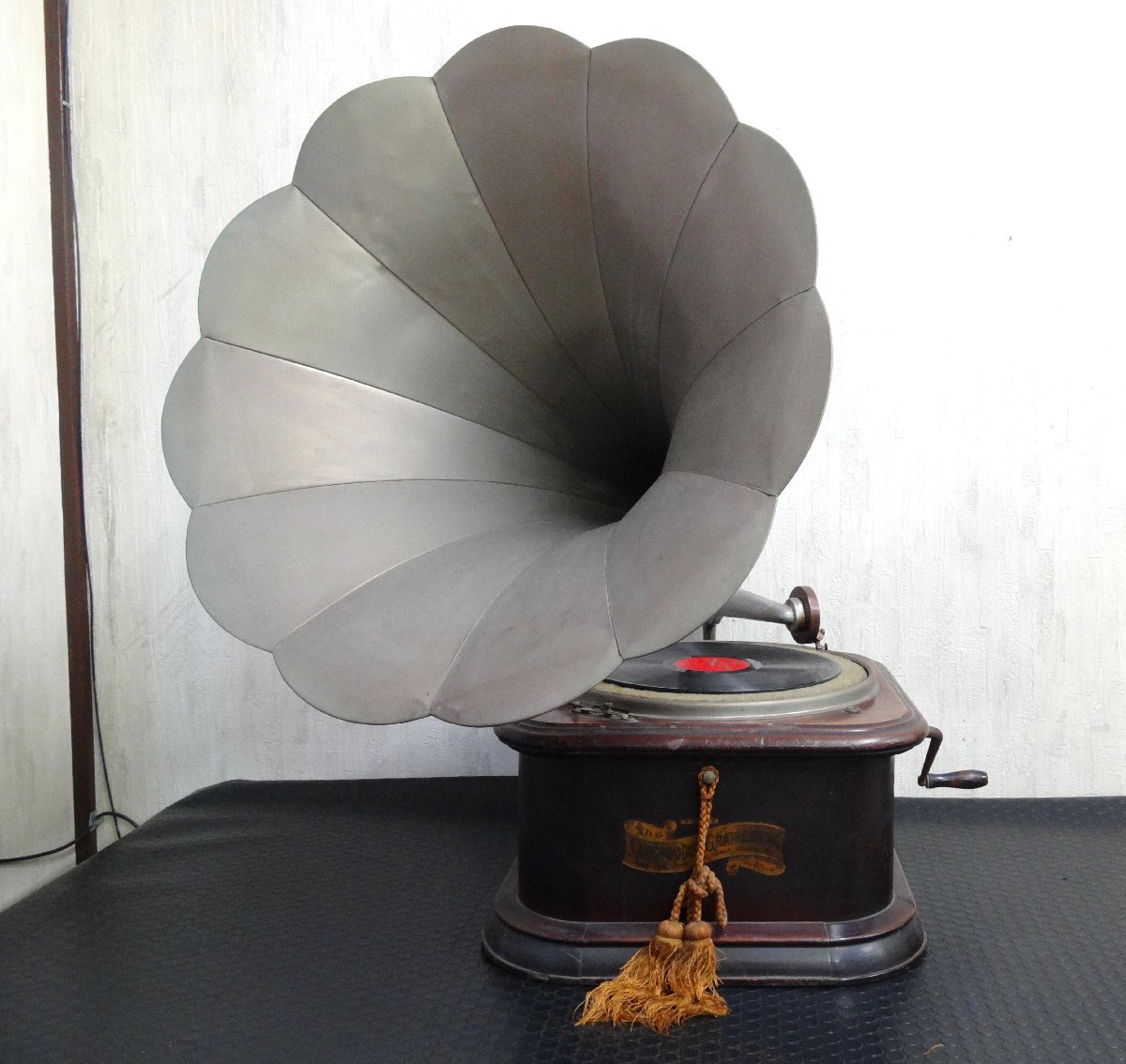 ラッパ蓄音機　ラッパ部分のみ　レトロ　アンティーク 蓄音機 アンティーク ヴィンテージ メーカー不明 丸886 ラッパ部 古い