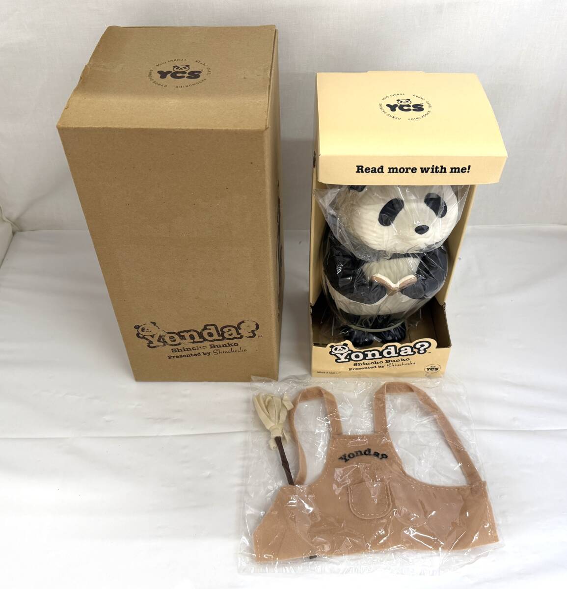新品】貴重 新潮文庫 Yonda? パンダ 人形 フィギュア 貯金箱 非売品
