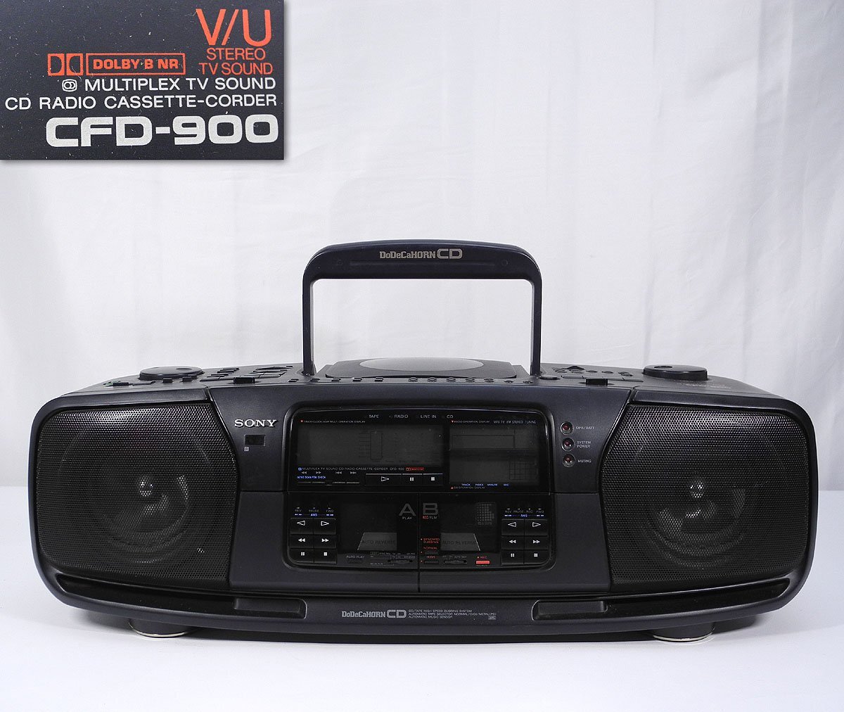 SONY CDラジカセ ドデカホーン 最高峰 CFD-900 中古】(再)F90 SONY ソニー CFD-900 CDラジカセ ドデカホーン 箱付