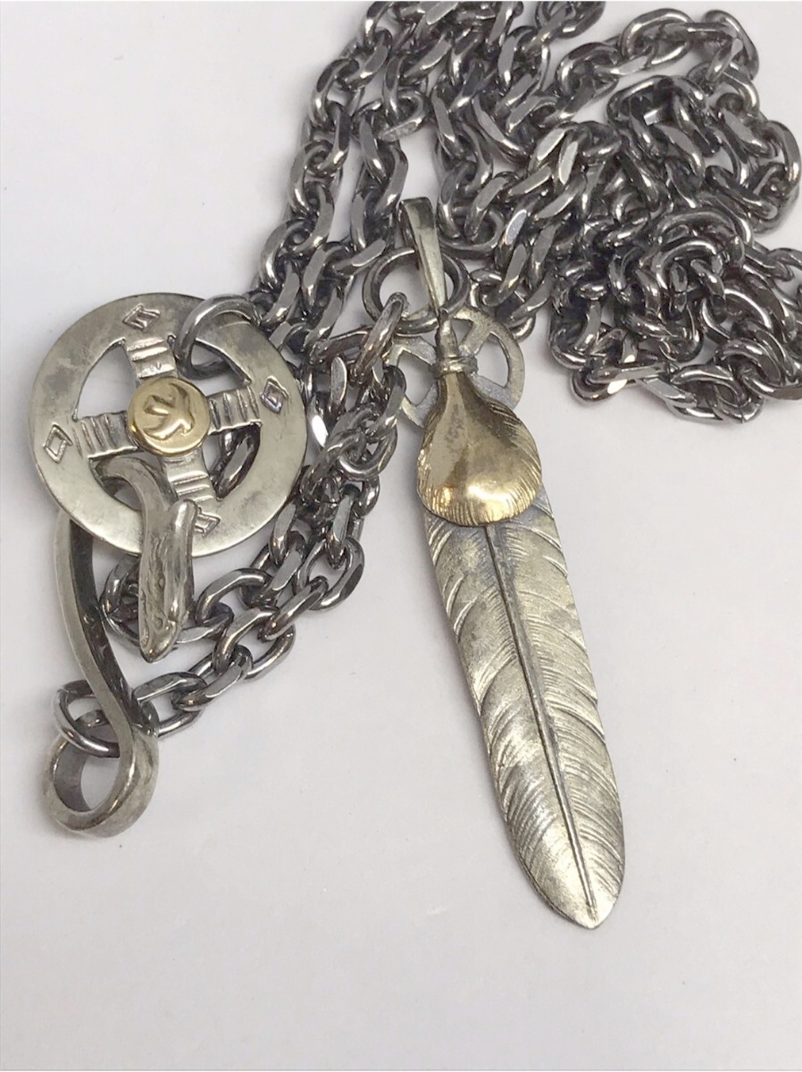 中古】ゴローズ goro's 上金先金特大金付きハートホイールフェザーL