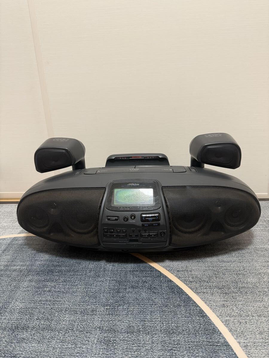 中古】Victor CDダブルラジカセ RC-X770 整備済み 希少 7スピーカー