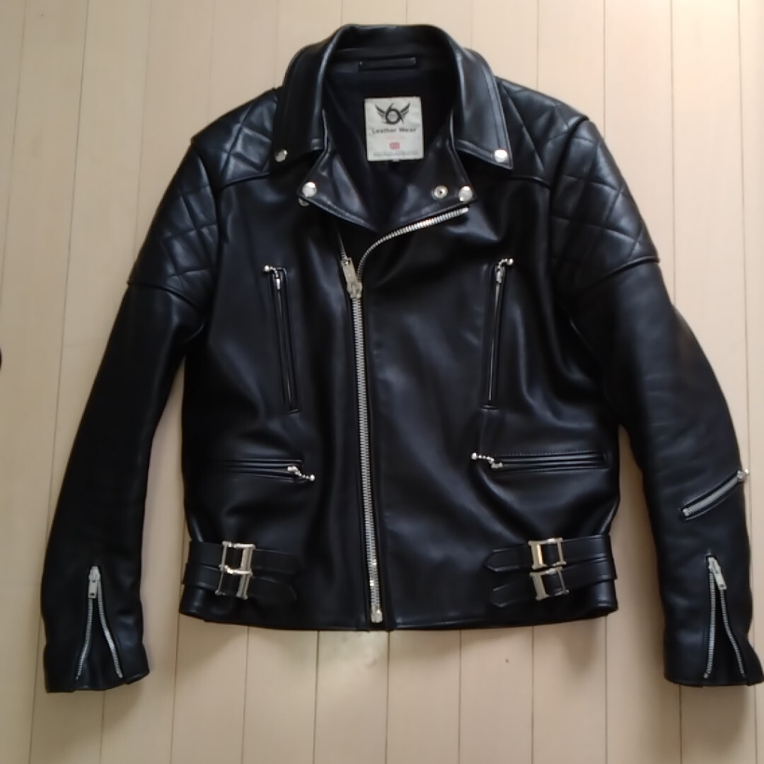 新品】新品未着用！ 666 ダブル ライダース ジャケット レザー ロング