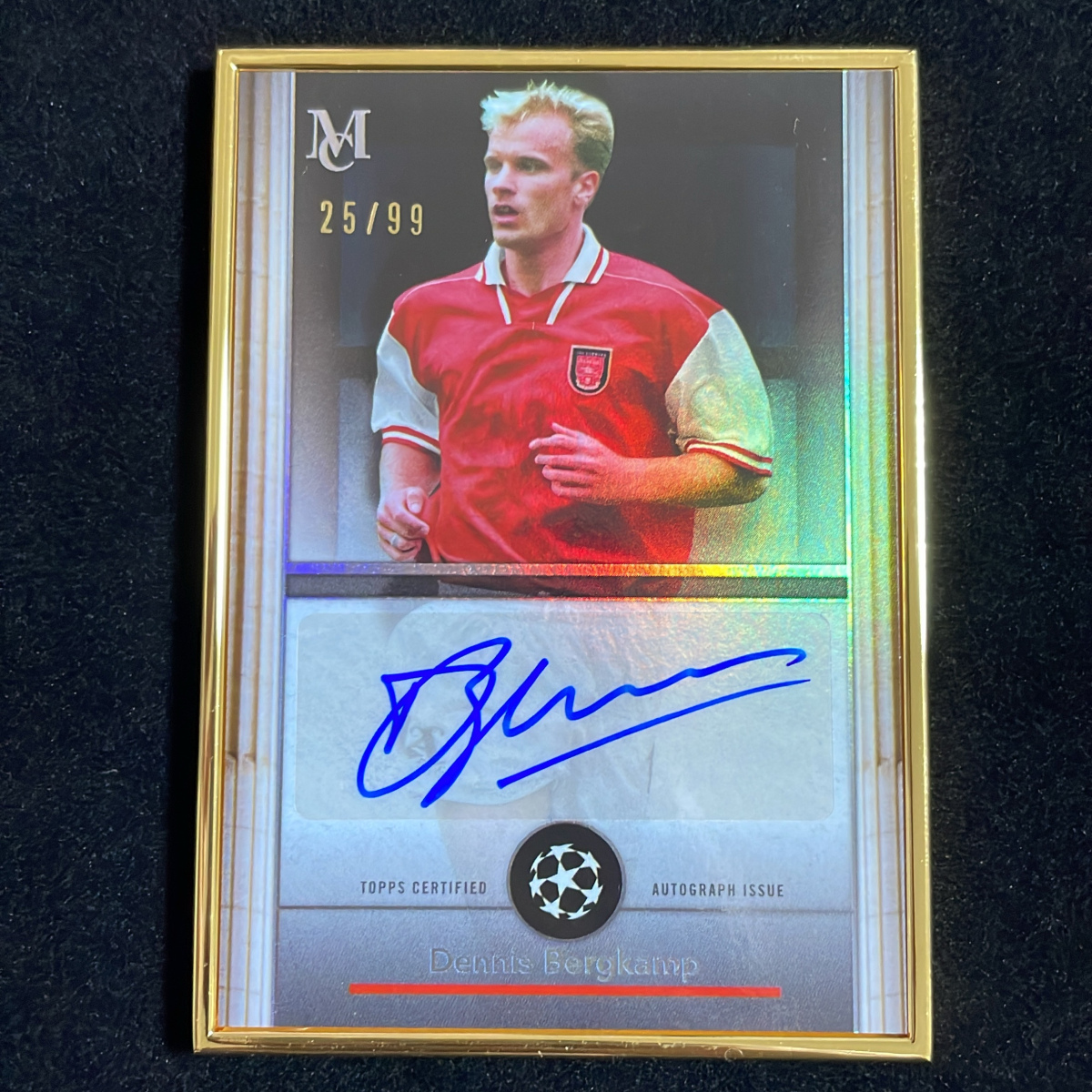 新品】デニス・ベルカンプ インテル 直筆サインフォト/写真 サッカー