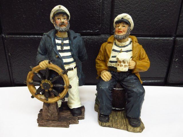 新品】木彫り 木製 人形 船長 マドロス人形 アンティーク の落札情報