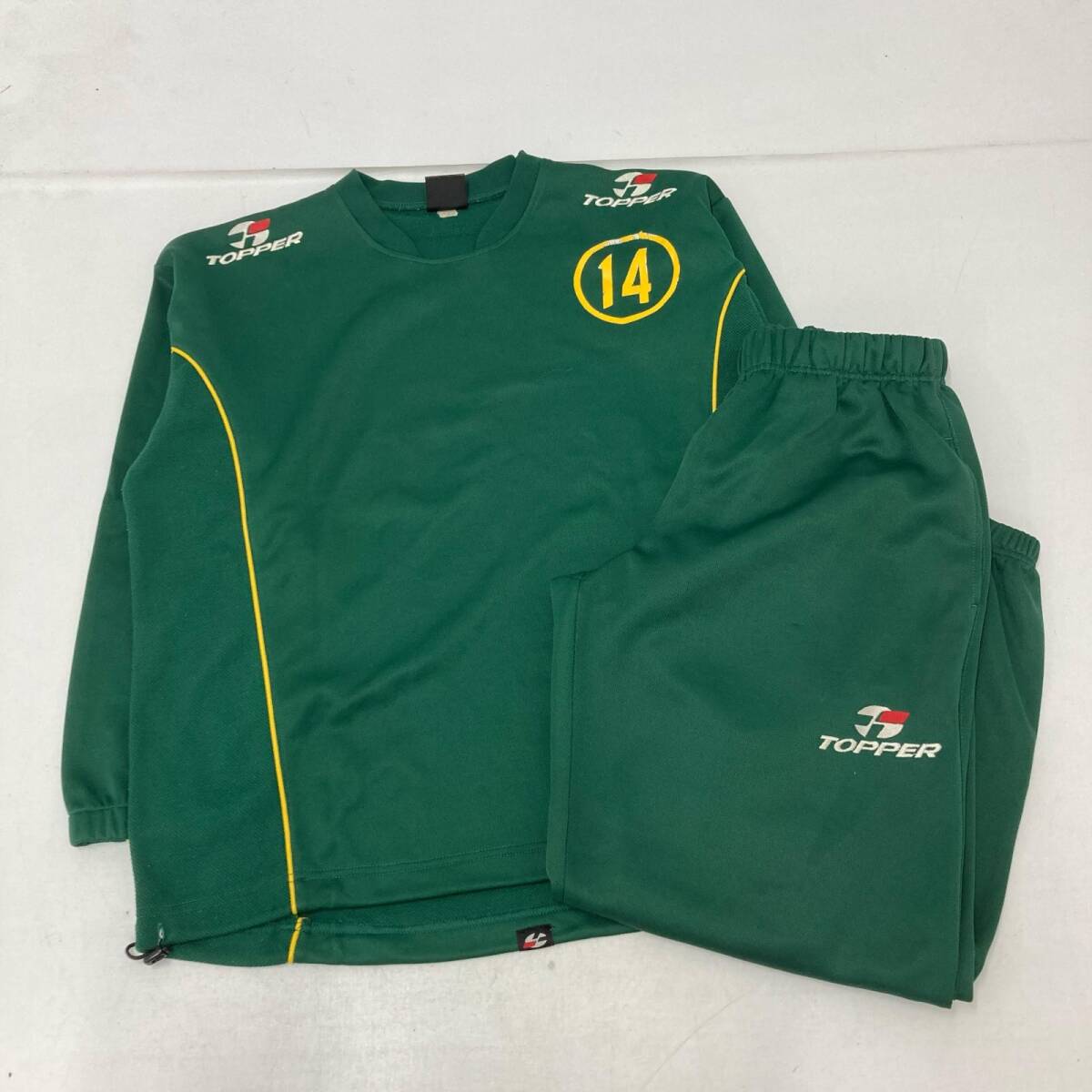 topper トッパー サッカー 上下 ジャージ 美品 中古 サイズ L 緑