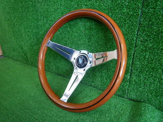 売り切り【ラッパマーク無し】NARDI ウッドステアリング 36.5