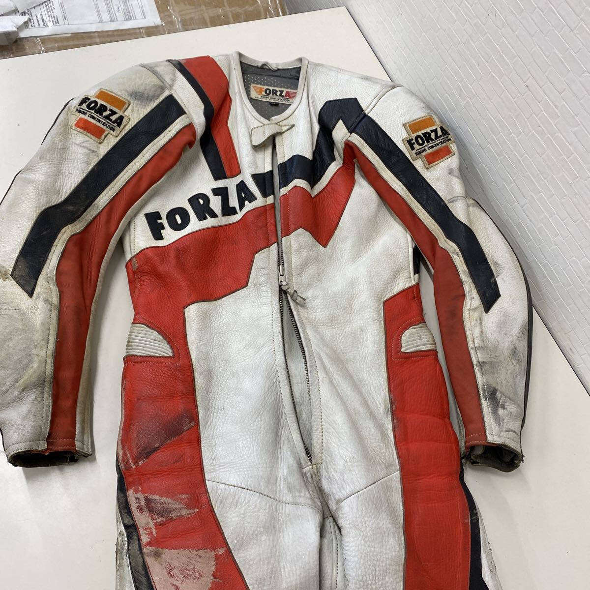 1～ 訳あり 当時物 希少品 FORZA レーシングスーツ サイズ LL 峠