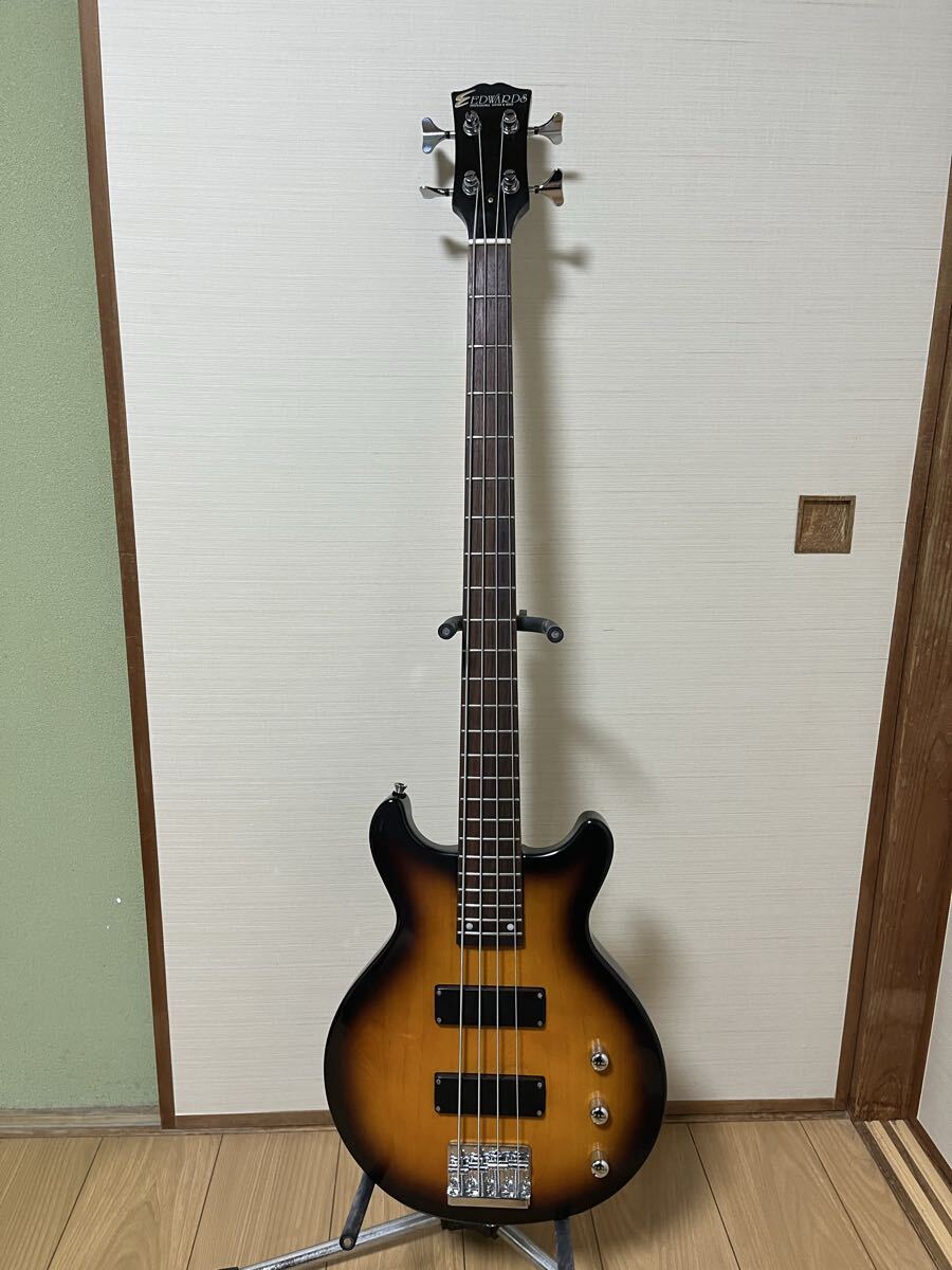 ☆【ジャンク】Edwards/ESP バイオリン ベース LUNA SEA J モデル 同梱