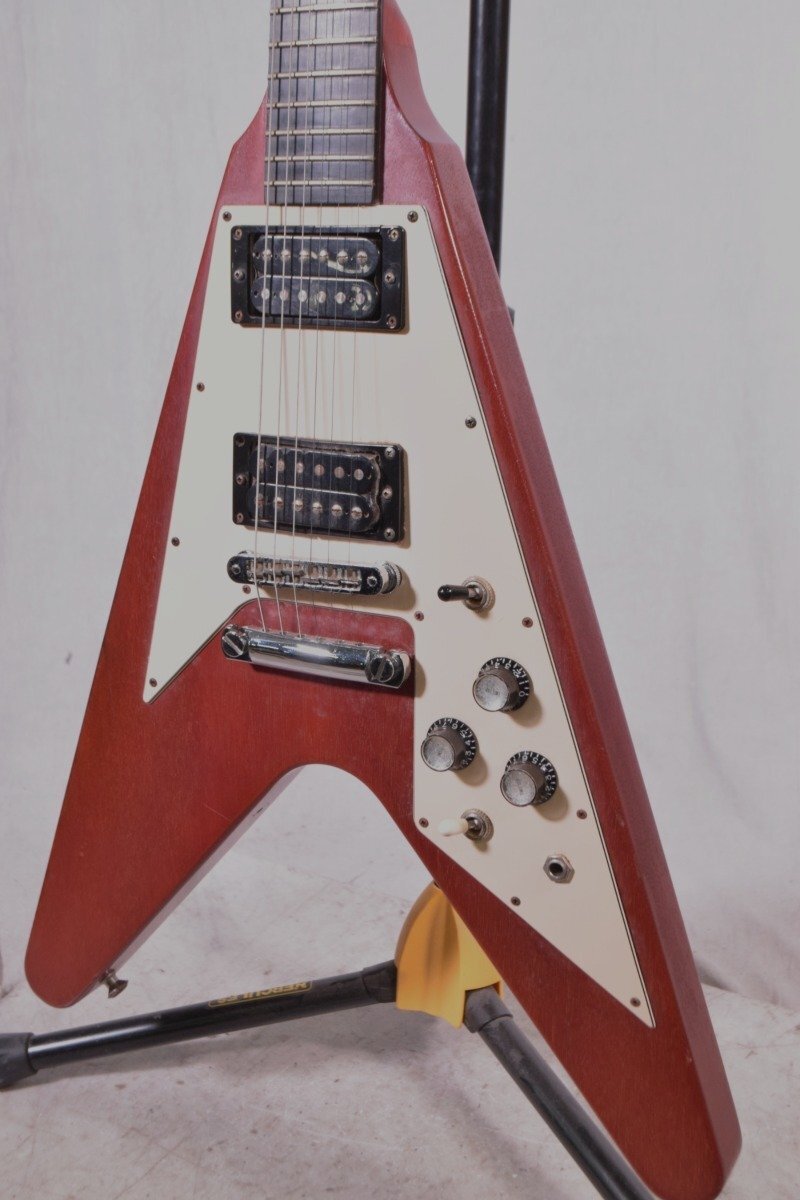 美品 激レア クリアボディ Juno Flying V（フライングV）エレキギター