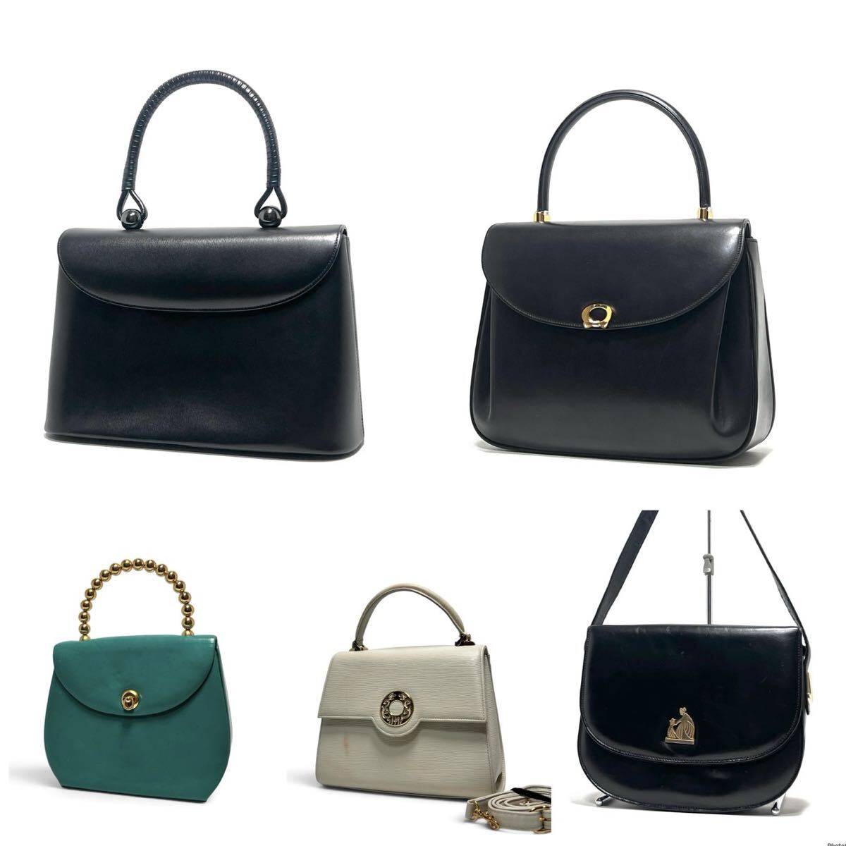 ☆美品☆ HANAE MORI ハナエモリ 森英恵 ハンドバッグ ハート金具
