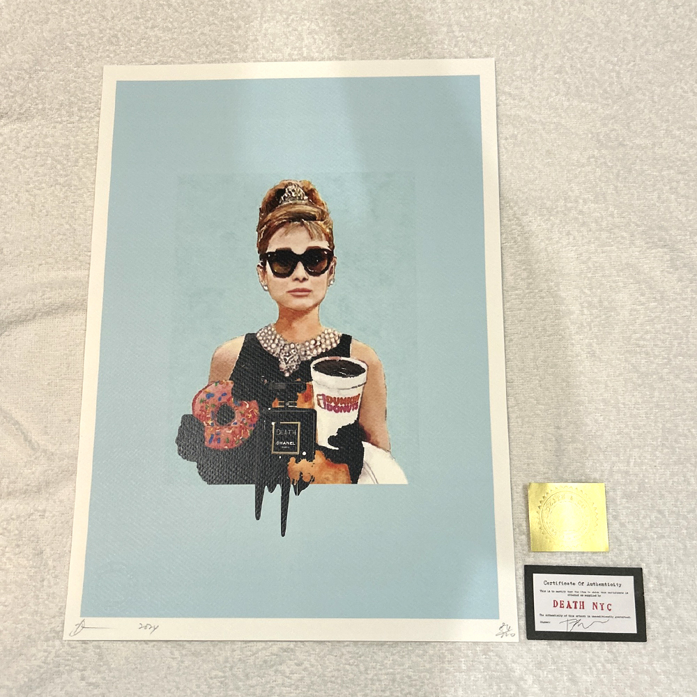 ラスト1！世界限定品正規DEATH NYC ポップアート オードリーヘップバーン 未使用】DEATH NYC アートポスター 世界限定100枚 オードリー