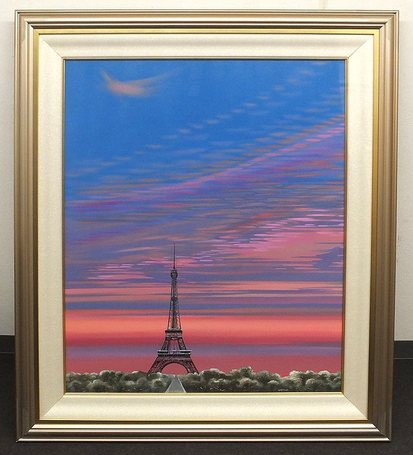 真作保証 ミッシェル・バチュ 大判 シルクスクリーン「無人の海岸」画