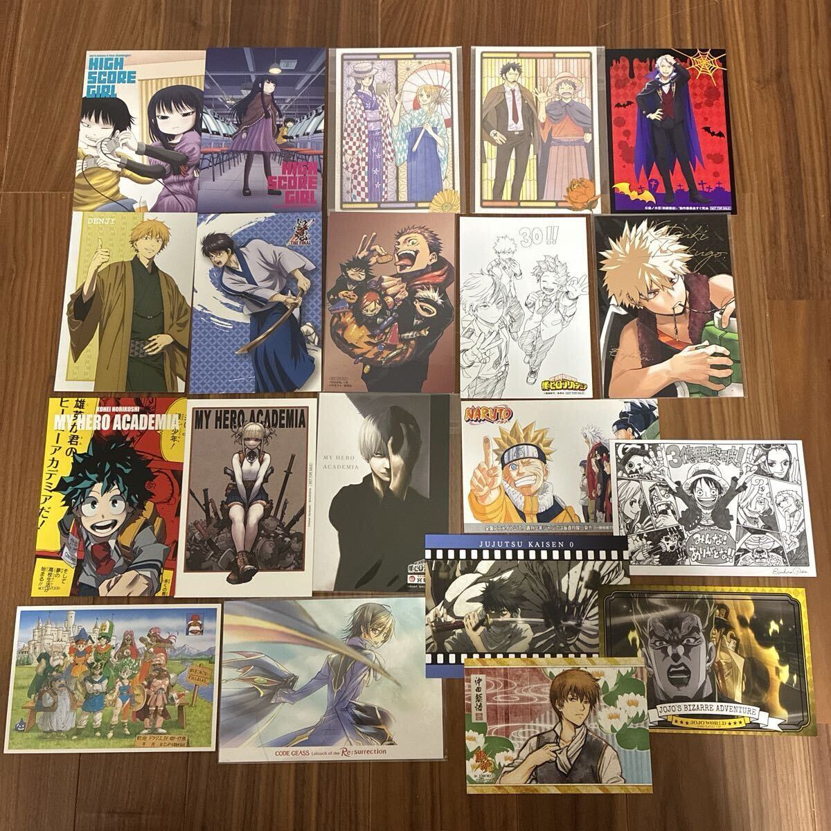 NARUTO ナルト ポストカード 皆の書 扉絵シール まとめ セットの落札