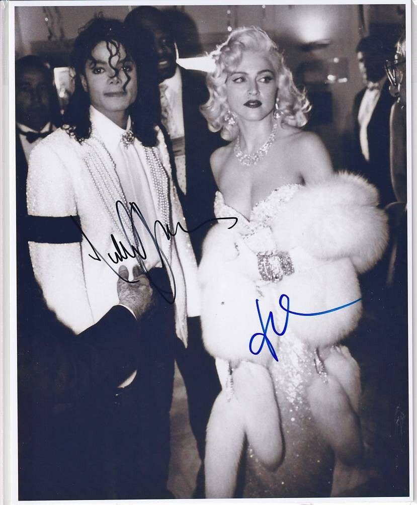 マイケル・ジャクソン＆マドンナ Michael Jackson Madonna 直筆サイン