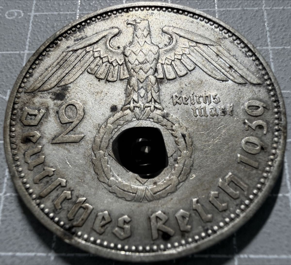 C51〓RL ドイツ ナチス 第三帝国 5ライヒスマルク銀貨 1936年A
