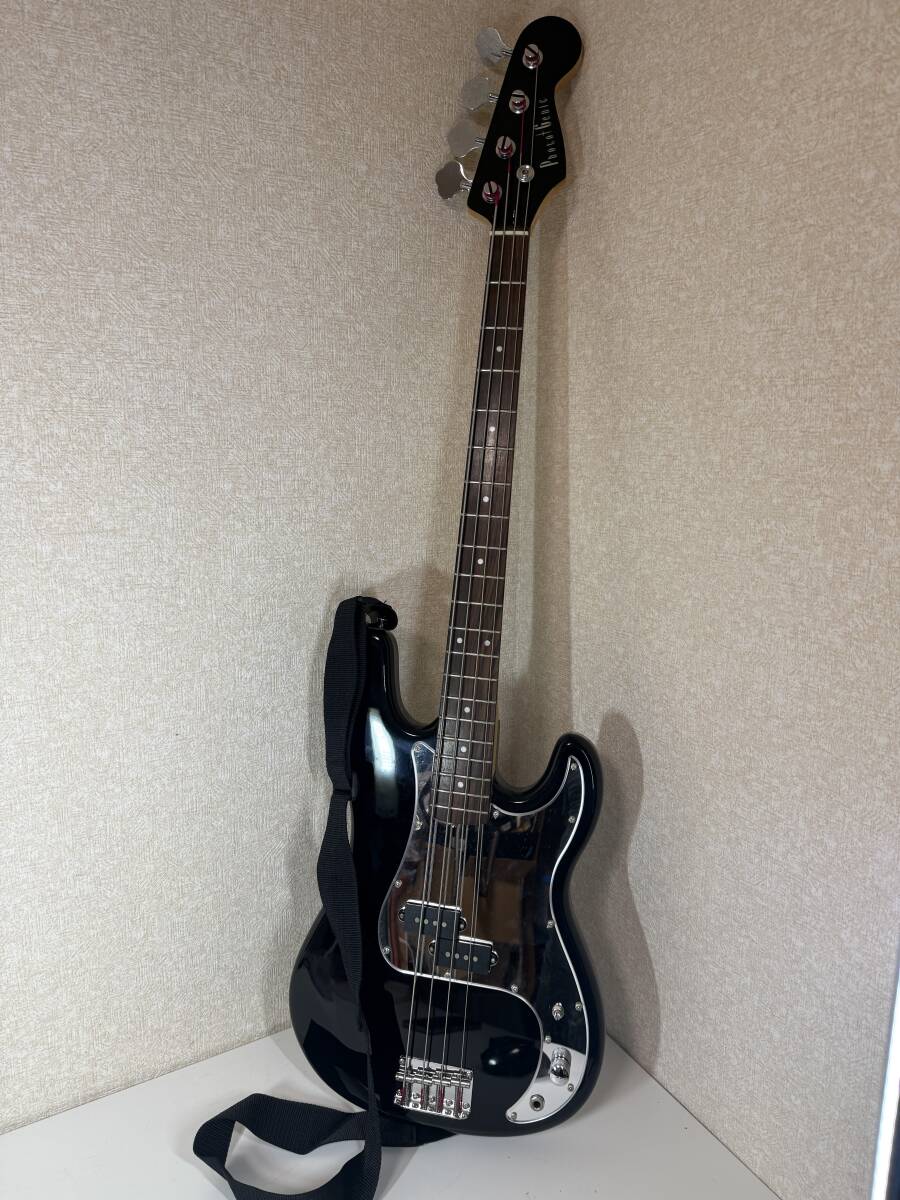 BUSKER'S エレキベース（メタリックレッド・べっ甲ピックガード）傷
