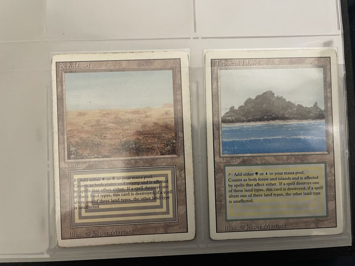中古】MTG デュアルランド 白黒 土地 スクラブランド Scrublandの