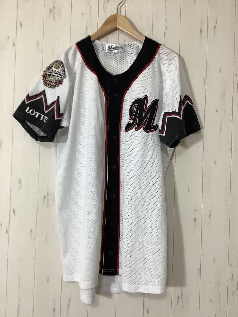 中古】r1_9572F 美品 デサント製 千葉ロッテマリーンズ 野球 40周年