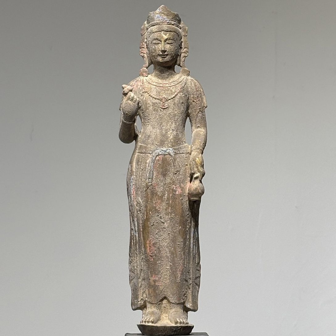 時代物 厨子入木造烏天狗立像・木彫鴉天狗・木造迦楼羅像・木雕烏天狗