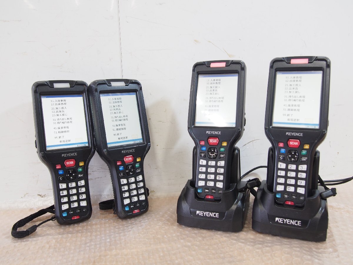 やや傷や汚れあり】KEYENCE BT-1550WB 5台セット 二次元コード(QR