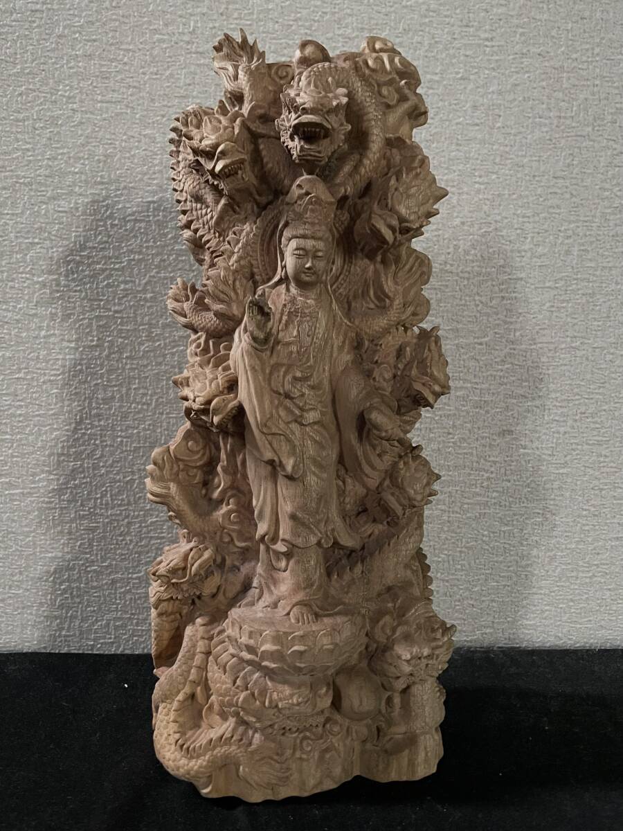 仏教美術 約40cm 隋～唐時代 金銅観音菩薩立像 銅造鍍金 仏像の落札
