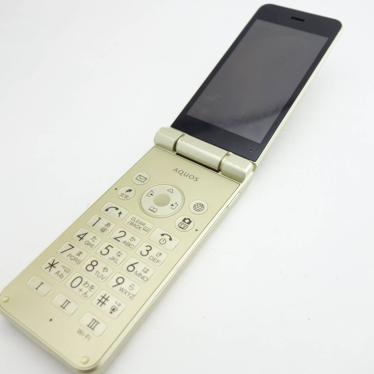 中古】美品 SHARP AQUOSケータイ2黒 ソフトバンク601SH ガラケー 4Gの