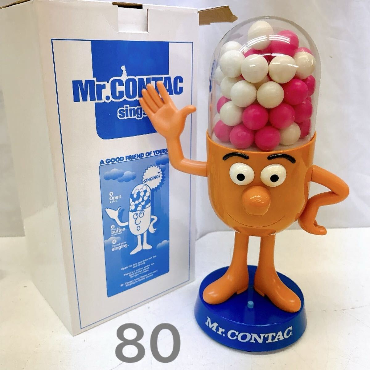 中古】CONTAC ミスターコンタック 占い機能付き 時計 30㎝ フィギュア