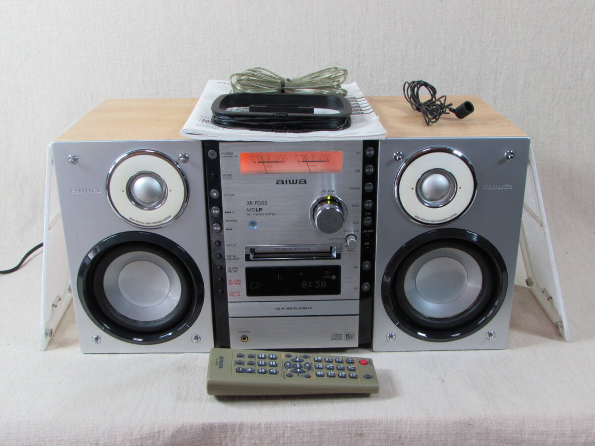 中古】♪♪AIWA XR-H220MD 3CD/MD/Wカセットコンポ♪♪の落札情報