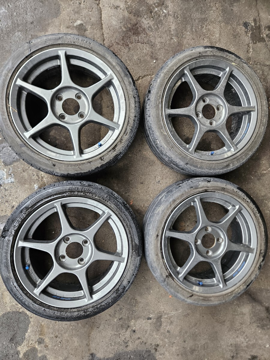 中古】BuddyClub/P1レーシングQF/深リム GT-Rサイズ/9J+15＆転がし