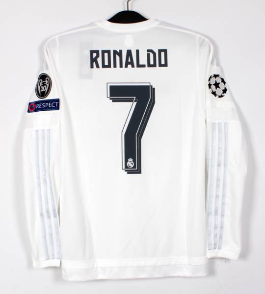 新品】15-16レアル・マドリード(H)#7 ロナウド CL仕様 長袖 正規 Lの
