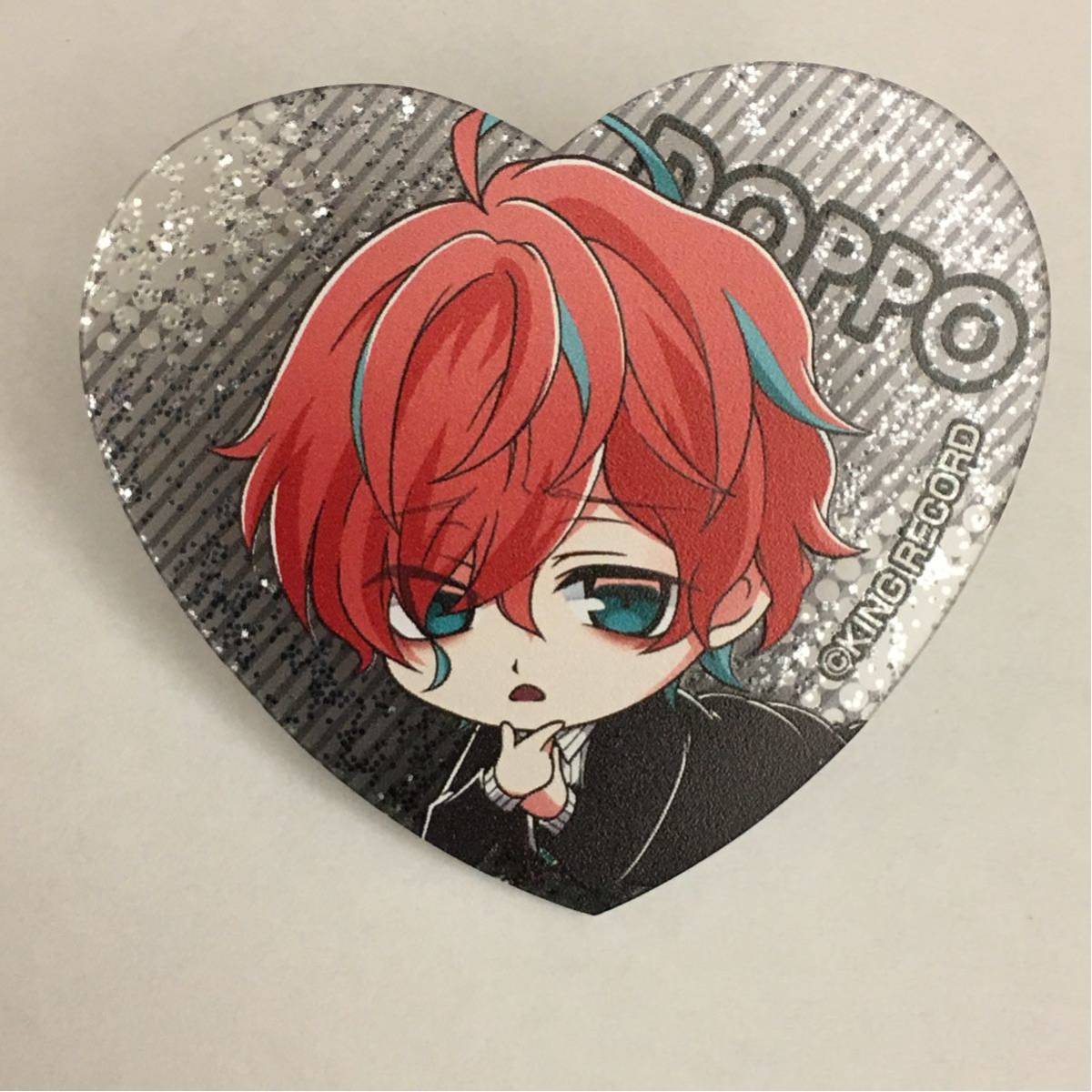 ヒプマイ ハート型 ラメ バッジ