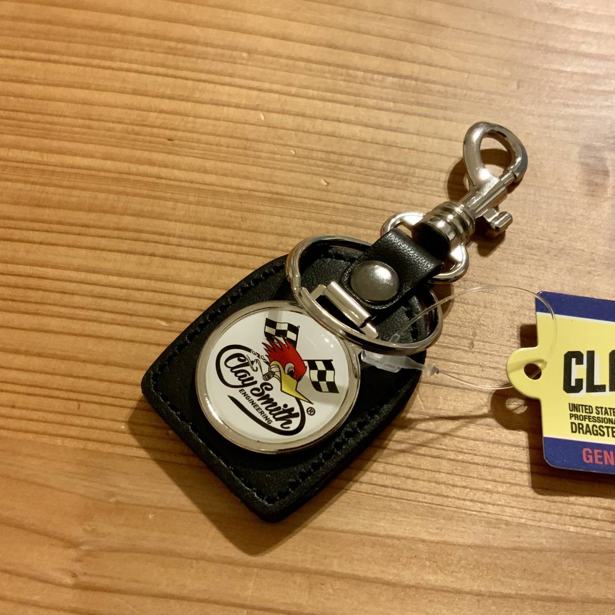 新品】Clay Smith クレイスミス レザー キーリング チェッカー