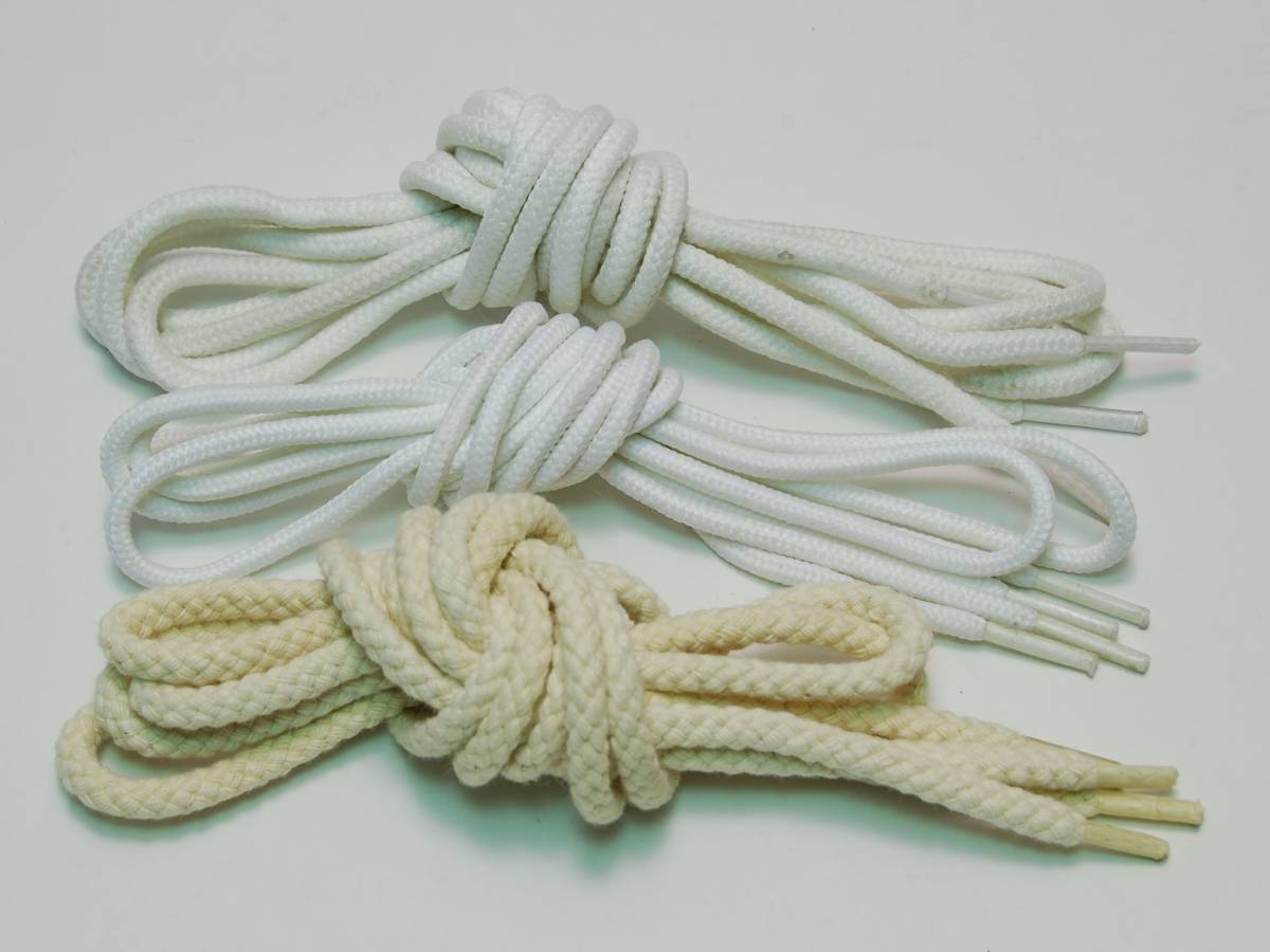 新品 Shoe Lace 3set 48 51inch 検索用 シューレース 靴紐 靴ひも 丸紐 デッド ヴィンテージ ビンテージ 白 ホワイト コットン Usa アメリカ の落札情報詳細 ヤフオク落札価格情報 オークフリー スマートフォン版