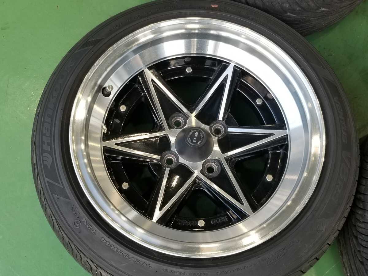ハロースペシャル　エイトシックス　14インチ　7j オフセット0 4本 ハロースペシャル エイトシックス 7J 14インチ オフセット+-0 4