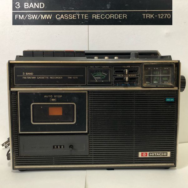 ★本日限定★HITACHI TRK-1270 ラジオ・カセットレコーダー　日立 ☆本日限定☆HITACHI TRK-1270 ラジオ・カセットレコーダー 日立