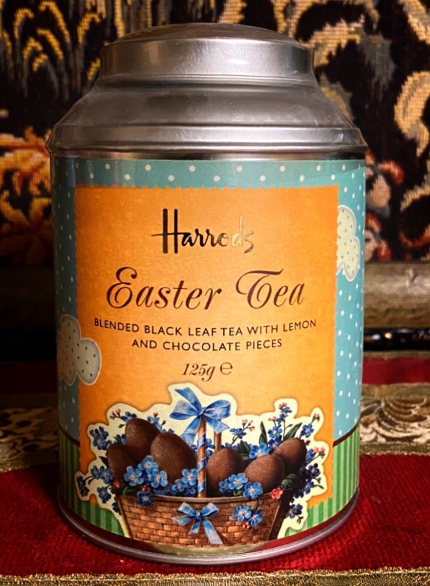 新品】希少 英国 Harrods ハロッズ Easter Tea イースター 紅茶 空き缶