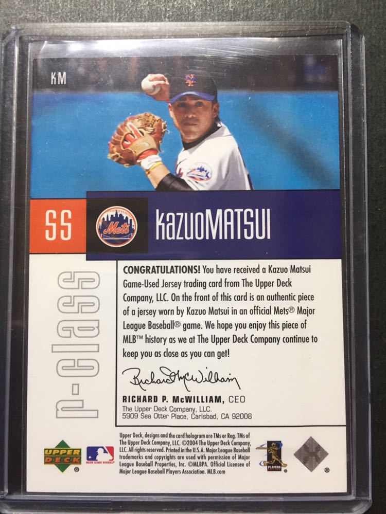 新品】2004 UD 松井稼頭央 実使用 ジャージーカード メモラビア METS