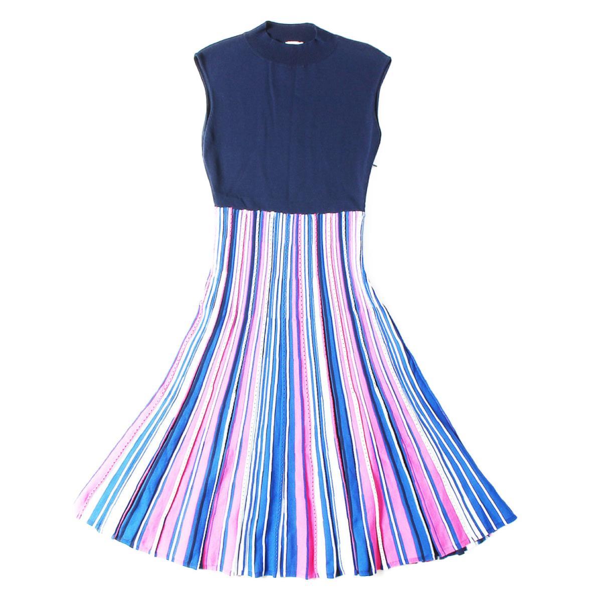 21年春夏再入荷 Fray I D フレイアイディー ワンピース マルチプリーツ柄 ニットワンピース ストライプ ネイビー ピンク ブルー ホワイト レディース K2603 国際ブランド Www Ecorganicweb Com