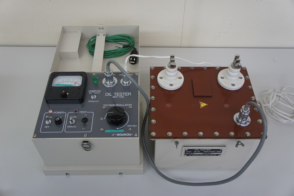 1205◆絶縁油耐圧試験装置　OT-106T　SOUKOU　手動　双興電機製作所　手動置針　耐圧試験用【写真追加あり】◆ □双興電機製作所(SOUKOU) 絶縁油耐圧試験装置 OT-106 耐圧試験用