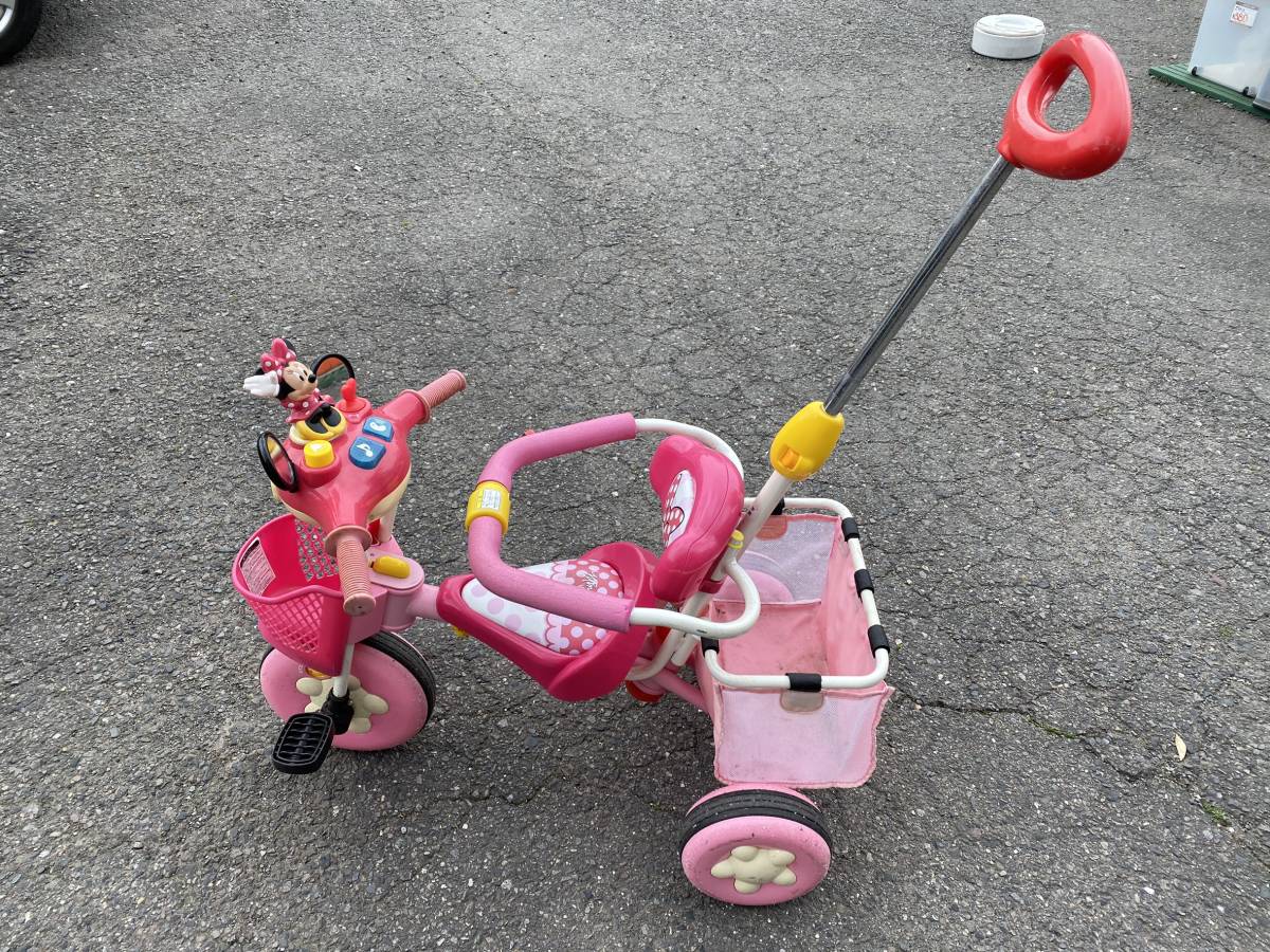 中古 S ディズニー Ides ミニー カーゴトライク 三輪車 の落札情報詳細 ヤフオク落札価格情報 オークフリー スマートフォン版