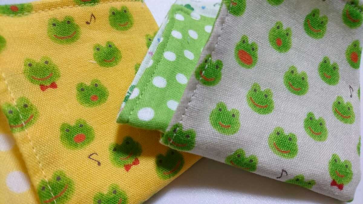 新品 ハンドメイド4重ガーゼハンカチ2枚 色違い柄 可愛いカエルさん クローバーしずく水玉柄 名前が書けるテープ付き 送料94円 プレゼントにも の落札情報詳細 ヤフオク落札価格情報 オークフリー スマートフォン版
