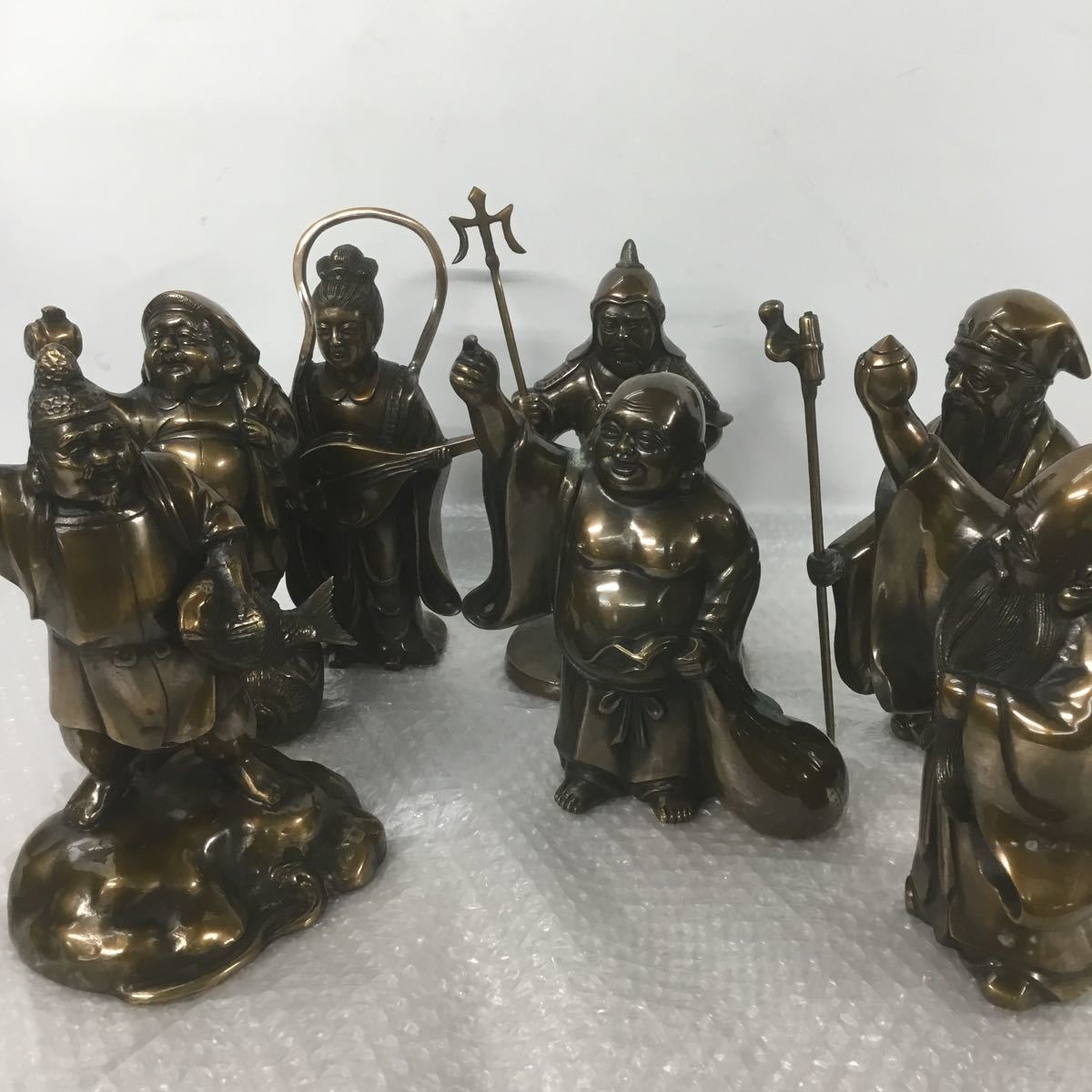 ◇七福神 作家物 大黒天＆恵比寿天＆オマケ 銅像/ブロンズ像 オブジェ