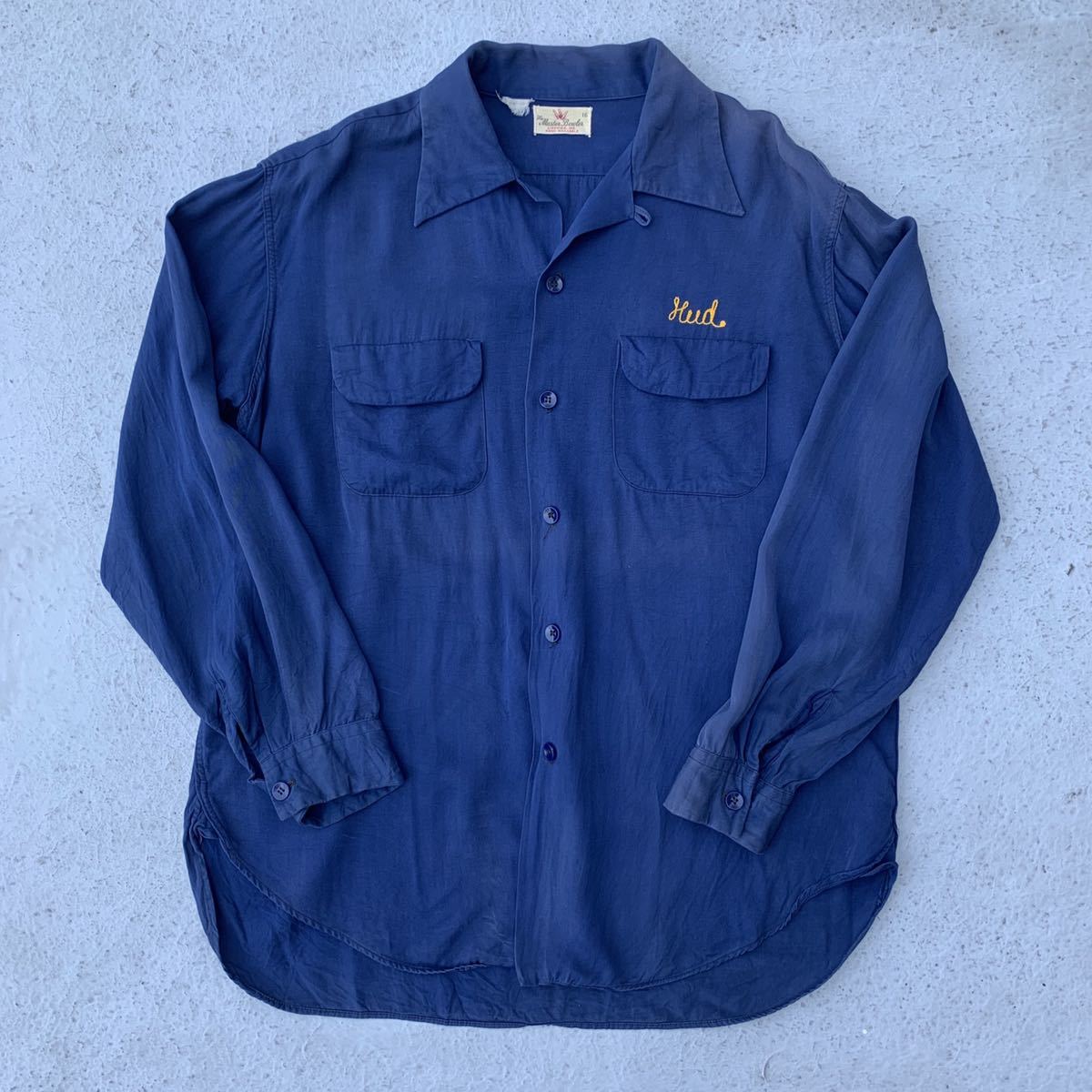 50s MASTER BOWLER L/S. BOWLING SHIRT. | 古着屋【True vintage