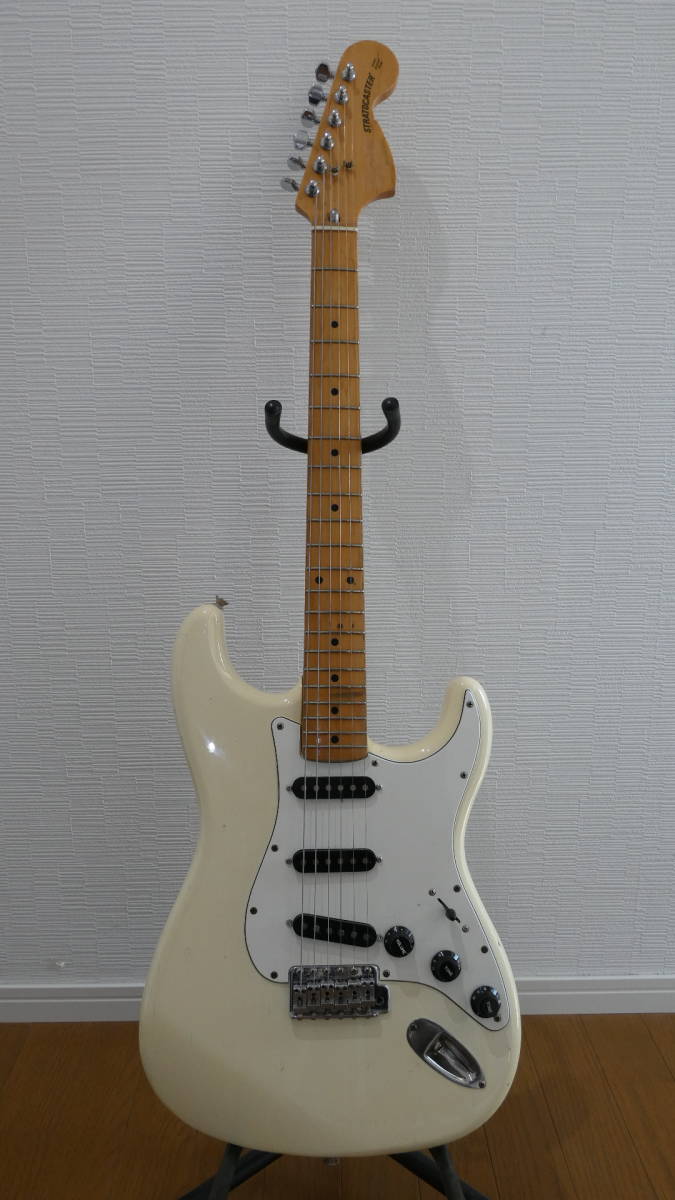 Squier ストラト改 黒×メイプル ラージヘッド fender