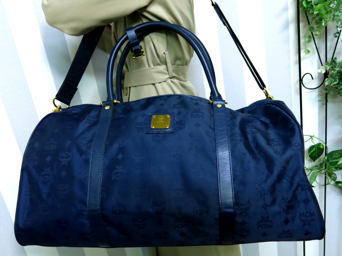 MCM/エムシーエム】大きなボストンバッグ 旅行鞄 (○超美品 MCM/エムシーエム】大きなボストンバッグ 旅行鞄 (○超美品