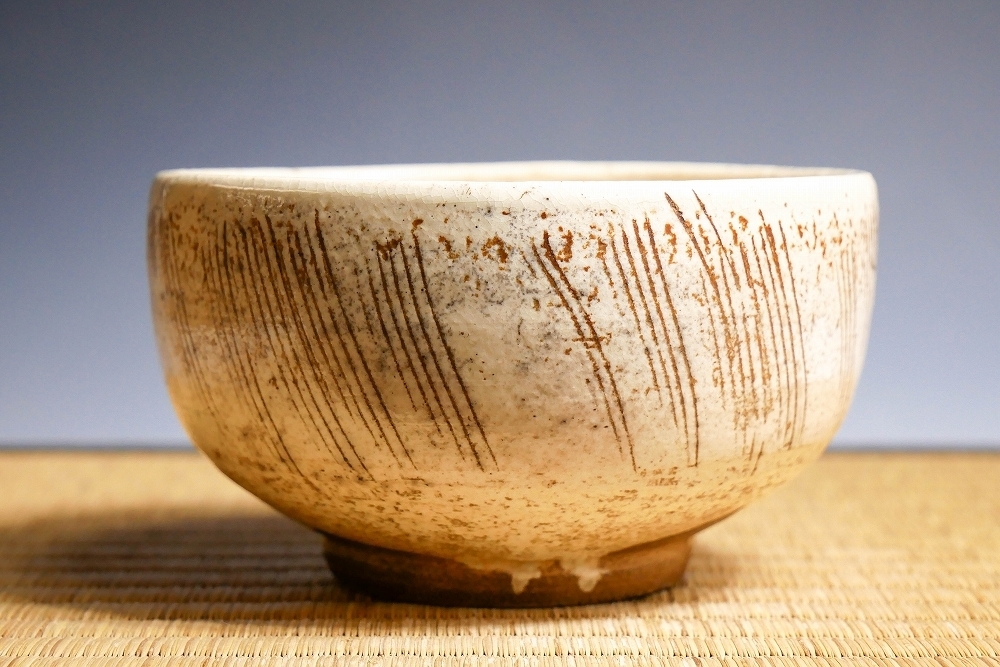 金海猫掻　黙翁　高麗茶碗　茶道具 幸 名品展】名碗！高麗 金海 猫掻き手 茶碗◇保証 江戸時代渡 茶道具